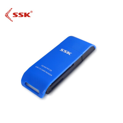 SSK ssk飚王usb3.0高速多合一读卡器TF SD卡单反相机二合一读卡器331