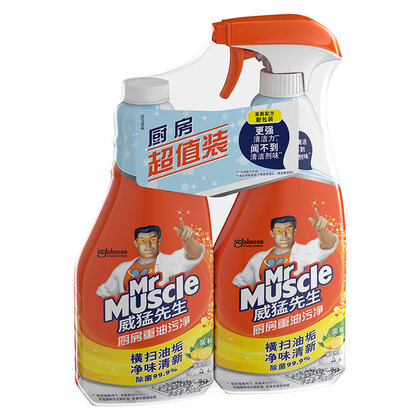 威猛先生厨房重油污净清爽柠檬双包装500g500g强效去油渍污垢厨房清洁