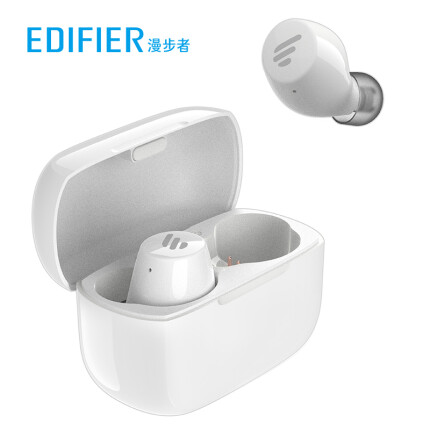 【盛一伦同款】漫步者（EDIFIER） TWS1 真无线蓝牙耳机 迷你隐形运动手机耳机 通用苹果华为小米手机 白色