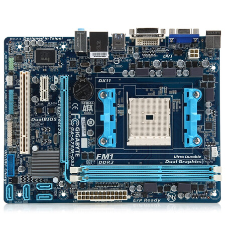 技嘉(gigabyte)ga-a75m-ds2 主板(amd a75/socket fm1)
