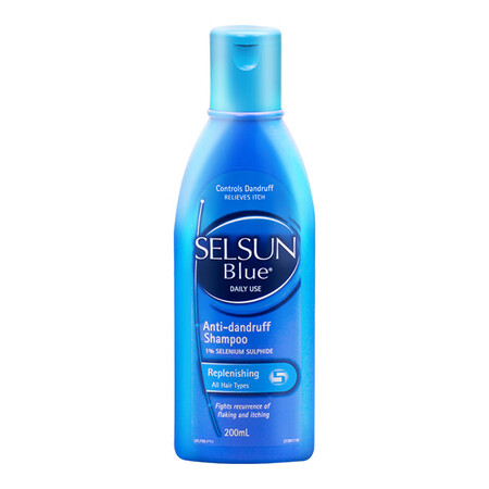1日0点selsunblue特效去屑止痒洗发水蓝盖款200ml3件