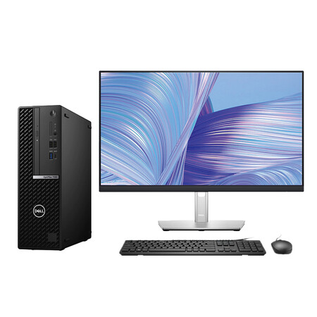 戴尔(dell)optiplex 7090sff迷你电脑商用办公台式机 主机 p2422h显示
