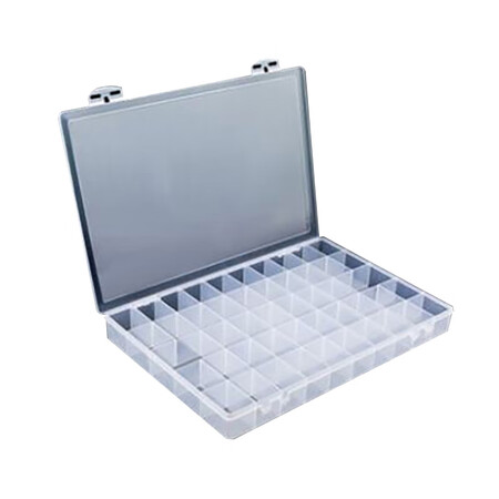 京彩玖合 水彩国画盒 保湿便携分装透明颜料盒 带盖 48格