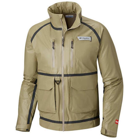 columbia哥伦比亚冲锋衣男户外防水透气拼色立领夹克外套1801431 dark