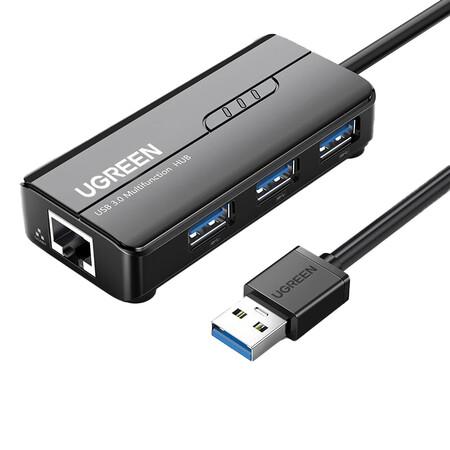 0分线器 usb转千兆网口转换器扩展坞 网线转接头适用苹果华为笔记本