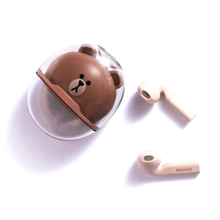 象鼻子 linefriends布朗熊联名无线蓝牙耳机游戏卡通可爱女生皮谱