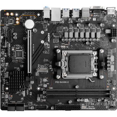 微星（MSI）PRO B650M-E DDR5 游戏办公电脑主板 支持CPU 7800X3D/7700X/7500F (AMD B650/AM5接口）