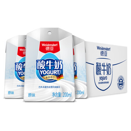 PLUS会员:德亚 常温原味酸牛奶 200ml*12