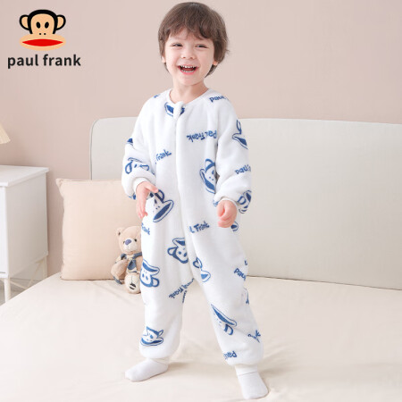 大嘴猴（paul frank）宝宝分腿睡袋法兰绒连体婴儿睡衣...