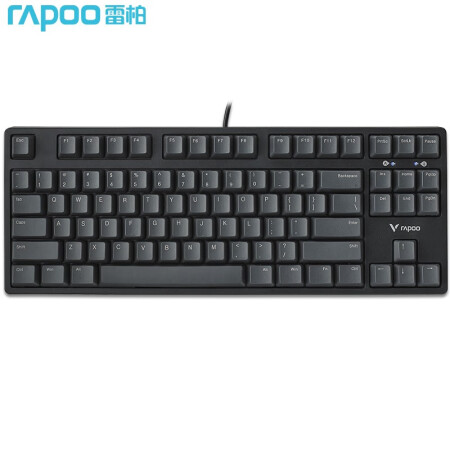 雷柏（Rapoo）V860机械键盘有线键盘游戏键盘87键原厂Cherry轴吃鸡键盘黑色樱桃茶轴