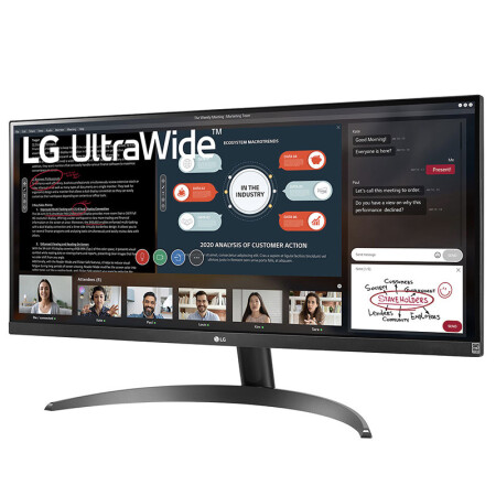 LG 29英寸 21:9 HDR IPS 超宽带鱼屏 sRGB99% FreeSync 窄边 阅读模式 低闪屏 办公显示器29WP500