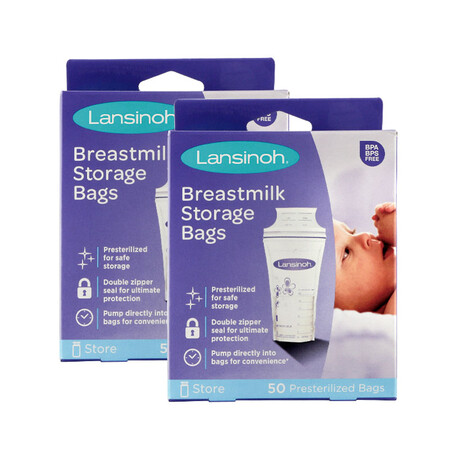 兰思诺Lansinoh储奶袋母乳储存袋 一次性存奶袋冰箱冷藏...