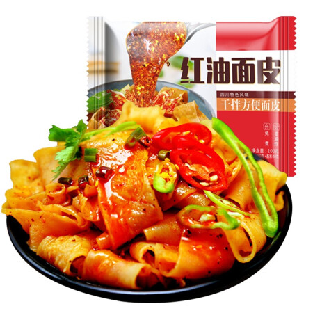 川豫情 川陕风味红油面皮擀面皮方便面速食拌面凉皮 105g ...