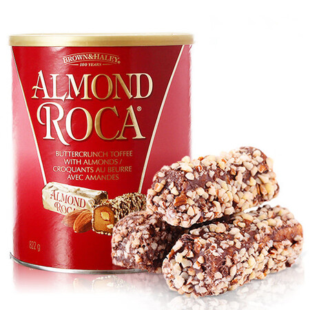 ALMOND ROCA美国进口Almond Roca扁桃仁巧克力奶油酥糖果喜糖年货送礼盒 [实惠盒装]乐家杏仁糖【扁桃仁】 盒装 793g ...