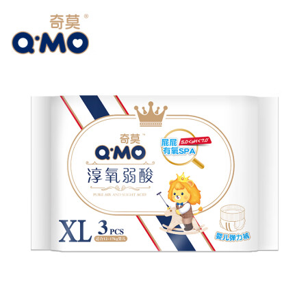 奇莫Q-MO皇家淳氧弱酸拉拉裤XL3片(12-17kg)加大...