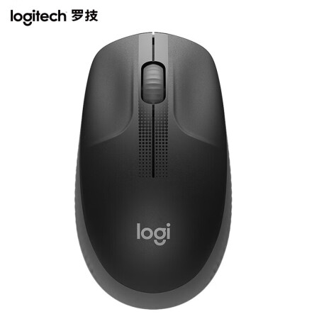 【罗技m190】罗技（logitech）m190 企业级无线鼠标 中大手鼠标 商务办公无线鼠标 带usb接收器 石墨黑 赠鼠标垫【行情 报价 