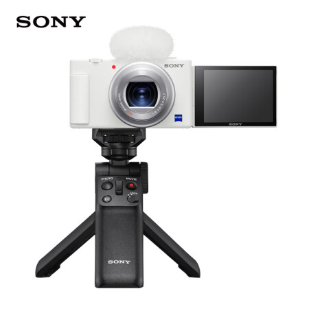 索尼ZV-1】索尼（SONY）ZV-1 Vlog数码相机白色手柄电池套装（ZV1）4K 