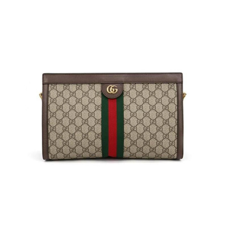 【二手95新】gucci 古驰ophidia中号gucci老花涂层帆布单肩包 女款