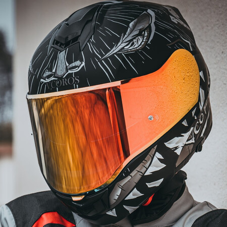 vcoros摩托车头盔大码新3c认证揭面盔骑行全盔男四季双镜