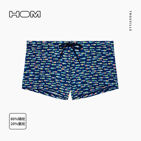 HOM2024夏季新款男士平角泳裤低腰性感温泉独家短游泳裤4...