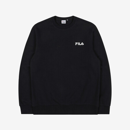 fila【韩国斐乐】卫衣小字母标刺绣简约圆领套头衫男女