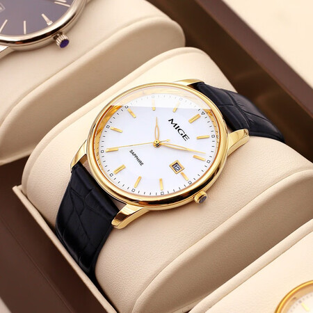 手表男女士石英机芯防水国表简约商务防水薄款腕