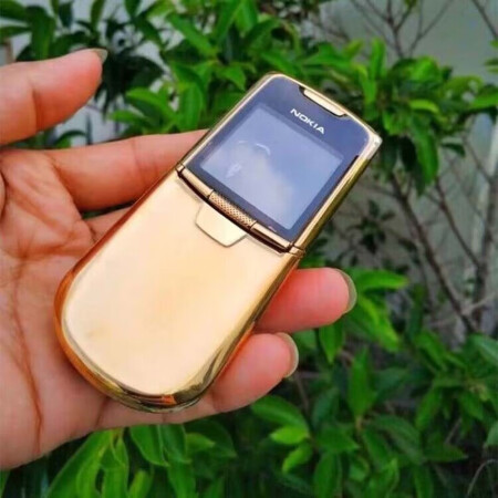 诺基亚(nokia) 8800 全刚金属经典滑盖商务手机收藏备用老人手机 金色