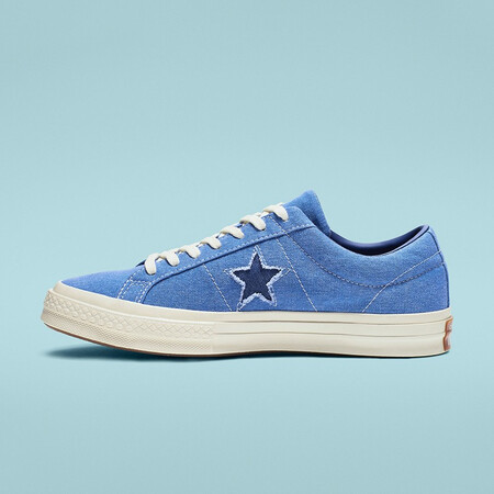 匡威converse one star 男女款低帮帆布鞋休闲板鞋 经典款 蓝色 16435