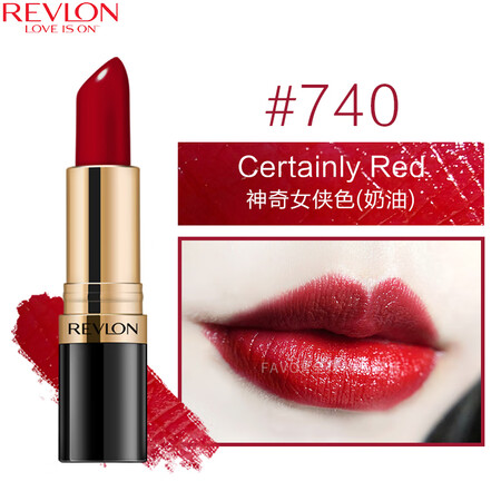 露华浓（Revlon）丽采保湿滋润唇膏女士哑光黑管口红女士不...