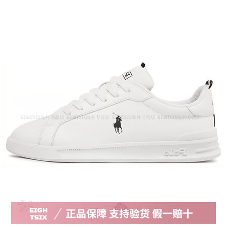 拉夫劳伦（Ralph lauren）皮革 系带舒适平底 低帮...