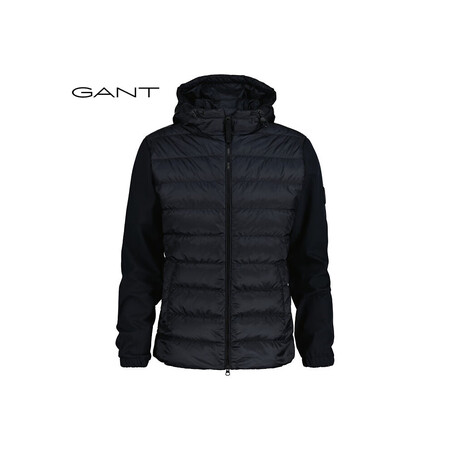 GANT甘特新款男士连帽保暖羽绒服7006346 5黑色 X...