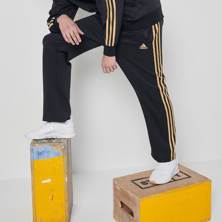 阿迪达斯 （adidas）男子休闲经典三条杠束脚宽松直筒卫裤...