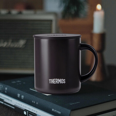 膳魔师（THERMOS）马克杯简约办公室带盖不锈钢水杯咖啡杯...