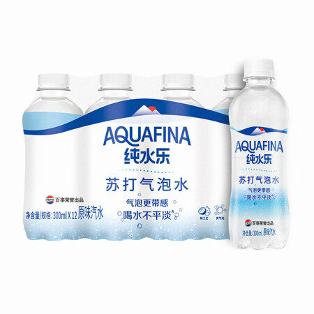 百事可乐纯水乐 AQUAFINA 苏打气泡水（汽水）300m...