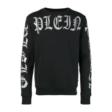 菲利普普兰（PHILIPP PLEIN）男士圆领松垮设计刺绣...