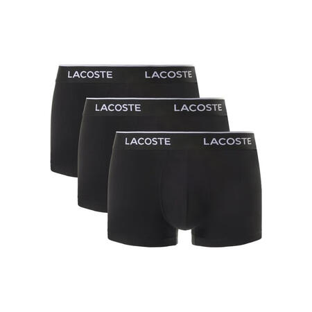 LACOSTE 法国鳄鱼男士舒适弹性平角内裤三件装透气日常款...