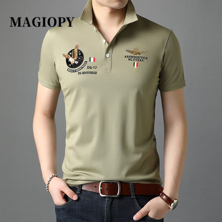 MAGIOPY轻奢侈大牌高端品牌男式短袖T恤夏季新款休闲宽松...