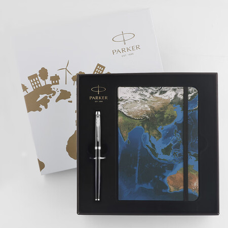 派克（PARKER）签字笔高档礼物IM纯黑丽雅金夹商务签字笔...