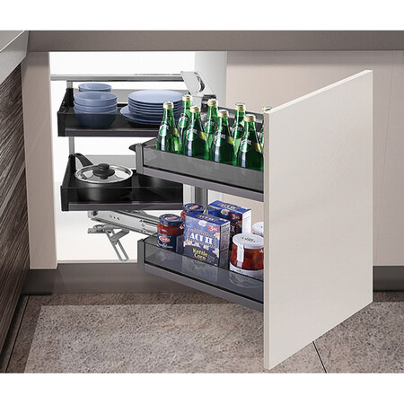 橱柜转角拉篮转角小怪物拉篮厨房橱柜拉篮厨房拉篮拐角拉篮 拉蓝 转角