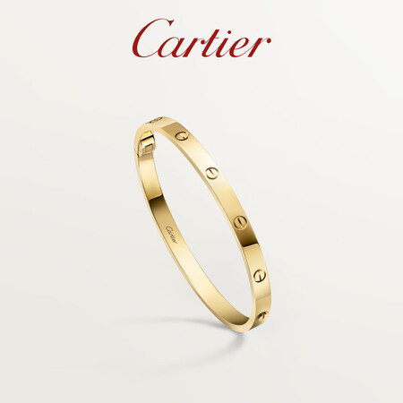 卡地亚（Cartier）LOVE系列玫瑰金黄金白金中号款手镯...