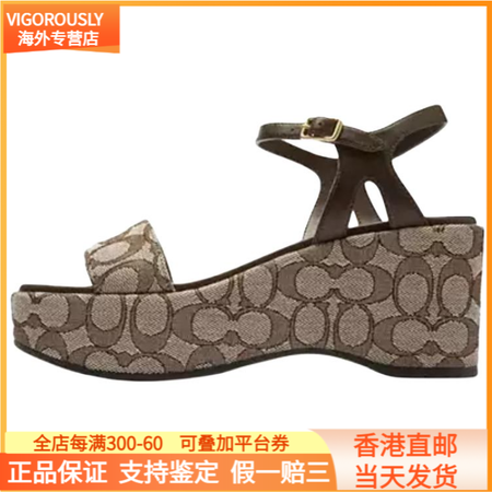 蔻驰（COACH）蔻驰 橡胶 露趾套脚 一字带凉鞋 8cm ...