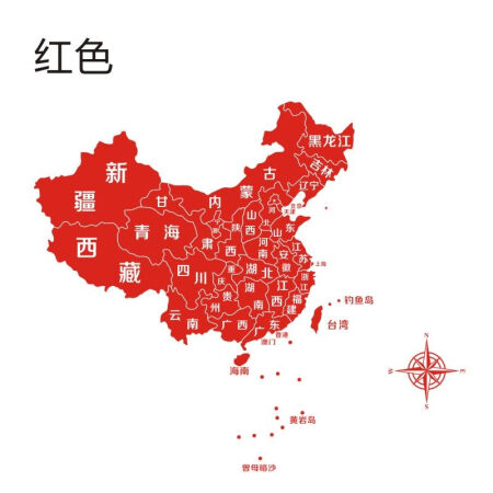 中国地图大红色 微信图片