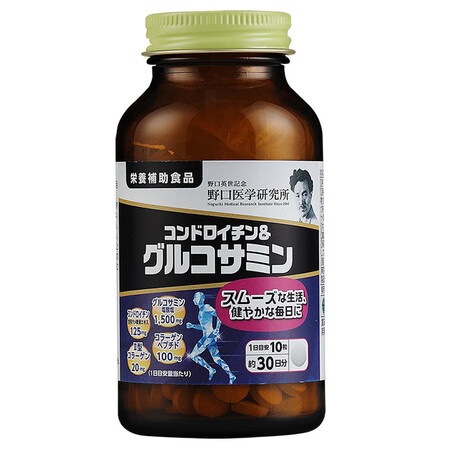 【JD快递】日本野口医学研究所鲨鱼软骨素营养片 氨糖骨胶原改...