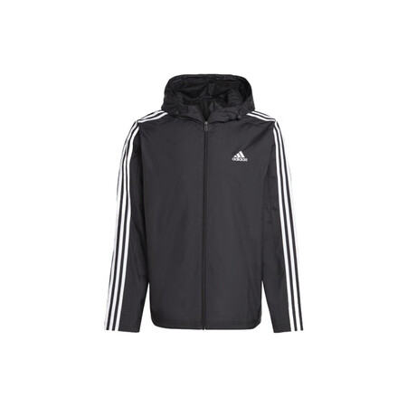 阿迪达斯 （adidas）纯色三线风衣男防紫外线连帽夹克 黑...