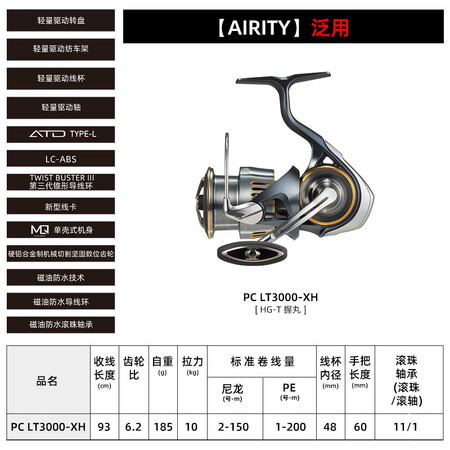 达亿瓦（DAIWA）达亿瓦23款AIRITY 阿力迪 小型泛...