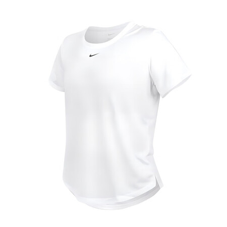 耐克（NIKE）纯色休闲慢跑短袖透气速干 T恤 女款 白色 ...