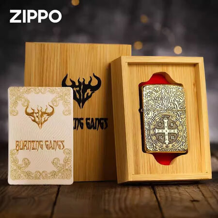 ZIPPO打火机芝宝磨砂镀铬深雕zpoo煤油防风男士 194...