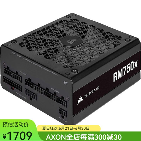 海盗船（Corsair）RMX 系列全模块化电源金牌电脑电源...