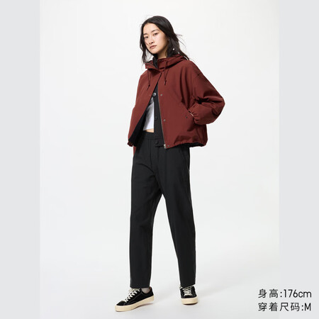 优衣库女装全棉舒适九分裤休闲百搭加长款66cm~68cm新款...