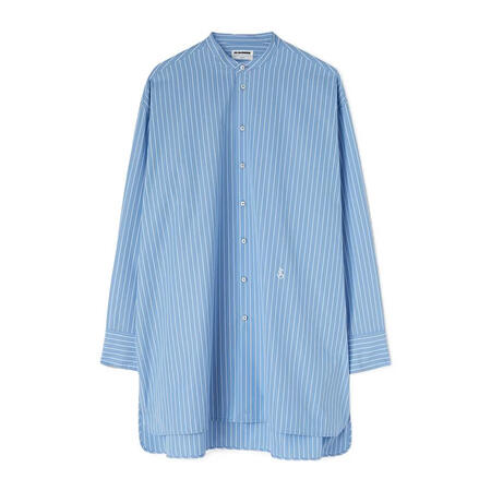 吉尔·桑达（Jil Sander）长款衬衫宽松版型男士正装休...